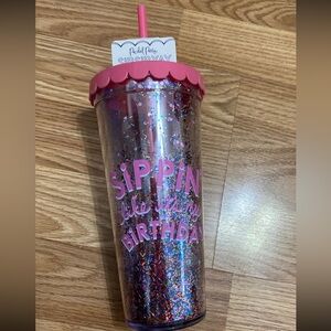 Packed Party Pink Glitter Confetti Tumbler